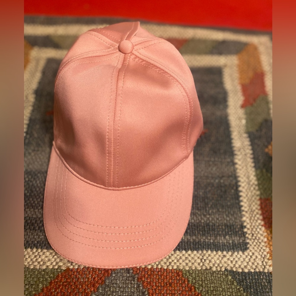 NWOT Athletic Works OS Pink Champagne OS Baseball Cap w/ Hidden Pony Tail Hole